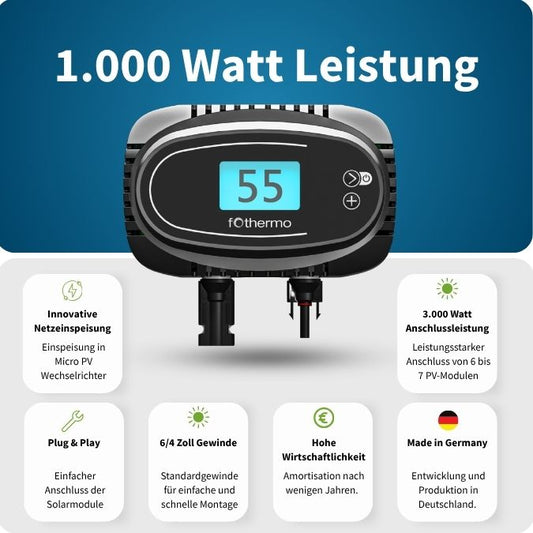 1.000 W Solarheizstab